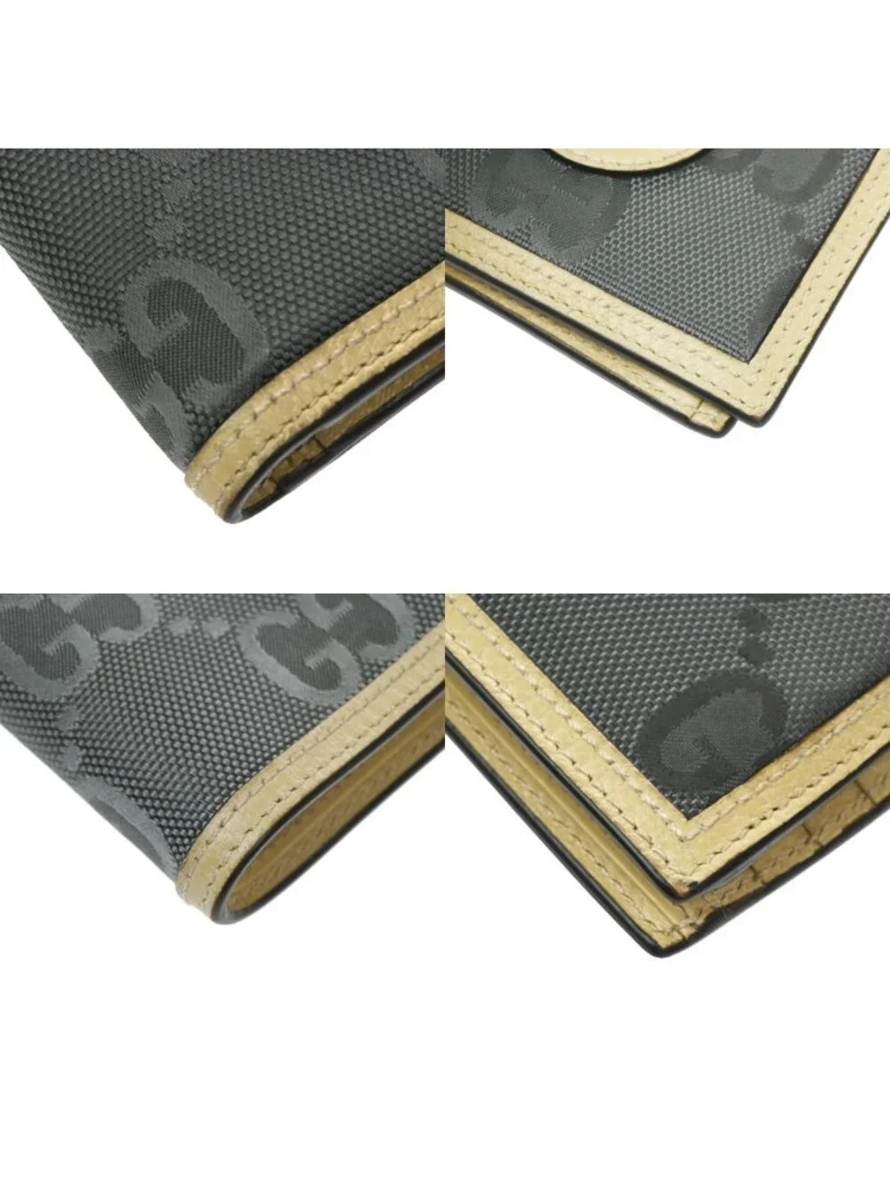 Gucci Off the Grid GG Logo Bifold Wallet Gray Nylon Leather